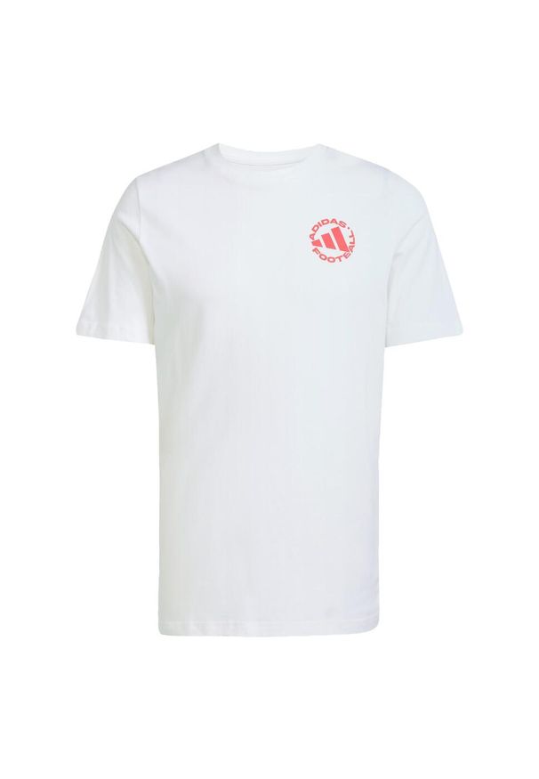 Adidas - Koszulka Football Sticker Graphic. Kolor: biały. Sport: piłka nożna
