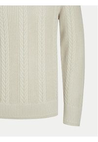 Jack & Jones Golf 12261441 Beżowy Regular Fit. Typ kołnierza: golf. Kolor: beżowy. Materiał: bawełna, syntetyk #8