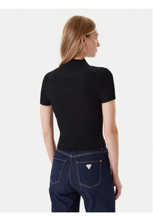 Guess Sweter W5YR04 Z0040 Czarny Regular Fit. Kolor: czarny. Materiał: wiskoza