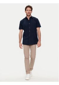 Selected Homme Koszula 16079057 Granatowy Slim Fit. Kolor: niebieski. Materiał: bawełna