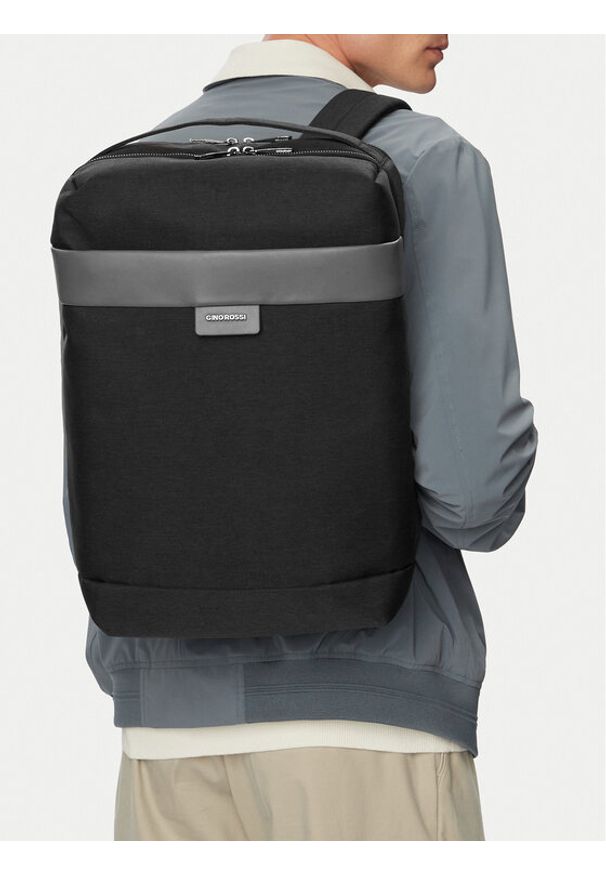 Gino Rossi - GINO ROSSI Plecak CEO-GIN-KL-001-09 Szary ciemny. Kolor: szary. Materiał: materiał