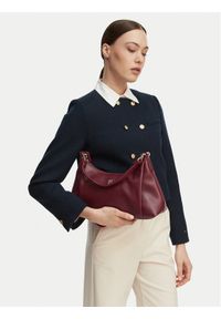 TOMMY HILFIGER - Tommy Hilfiger Torebka Th Essential Shoulder Bag AW0AW18374 Bordowy. Kolor: czerwony. Materiał: skórzane #1