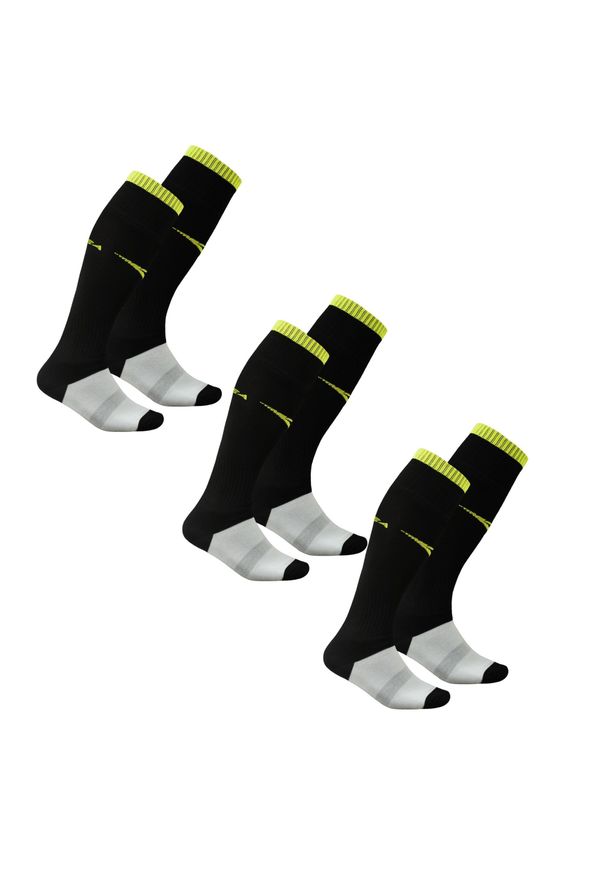 LEGEA - Getry piłkarskie C168 czarne 3 pary. Kolor: żółty, wielokolorowy, czarny. Sport: piłka nożna