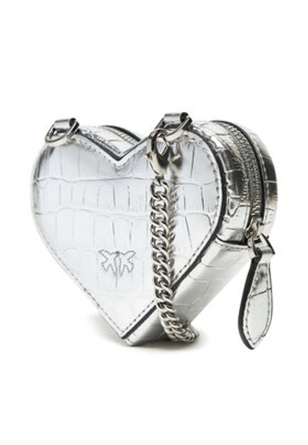 Pinko - PINKO Bilonówka Heart Pills Holder . AI 24-25 PCPL 103835 A1W5 Srebrny. Kolor: srebrny. Materiał: skóra