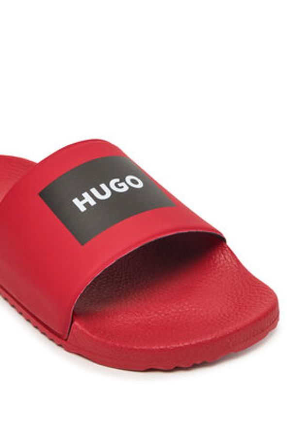 Hugo - HUGO Klapki Timein Slid 50548061 Czerwony. Kolor: czerwony. Materiał: syntetyk