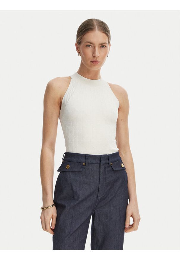 Marciano Guess Sweter G6GR25 Z0766 Écru Classic Fit. Materiał: wiskoza