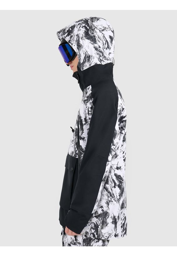4f - 4F Kurtka snowboardowa membrana 15000 męska - czarna L. Kolor: wielokolorowy. Materiał: poliester, materiał. Sezon: zima