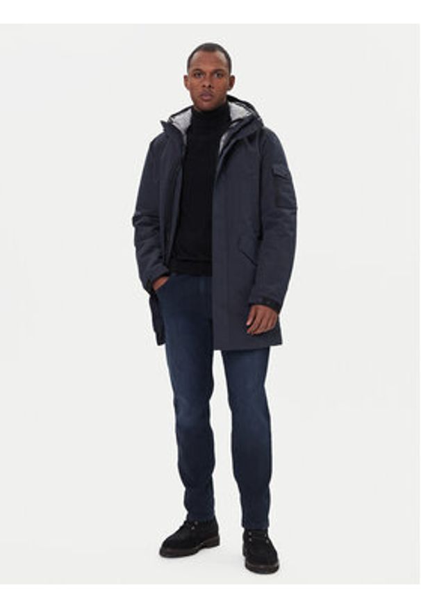 Geox Parka Velletri M5628F T3285 F1624 Granatowy Regular Fit. Kolor: niebieski. Materiał: syntetyk