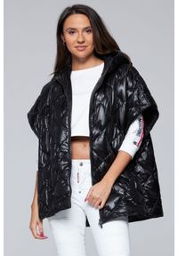 Hetrego - HETREGO Czarny damski puchowy bezrękawnik Ginger z kapturem, Rozmiar M. Typ kołnierza: kaptur. Kolor: czarny. Materiał: puch. Długość rękawa: bez rękawów #3