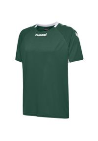 Koszulka sportowa z krótkim rękawem dla dzieci Hummel Core Kids Team Jersey S/S. Kolor: biały, wielokolorowy, zielony. Materiał: jersey. Długość rękawa: krótki rękaw. Długość: krótkie