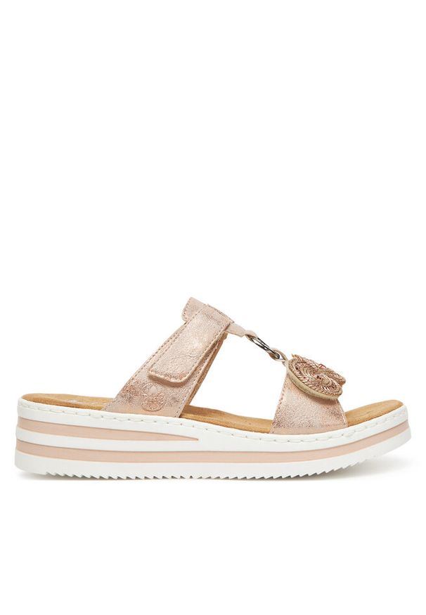 Klapki Rieker. Kolor: różowy