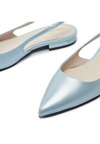 Calvin Klein Sandały Flat Slingback Pump Pearl HW0HW02120 Błękitny. Kolor: niebieski #3