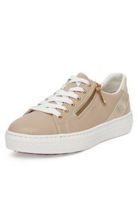 Rieker Sneakersy L5900-62 Beżowy. Kolor: beżowy. Materiał: skóra