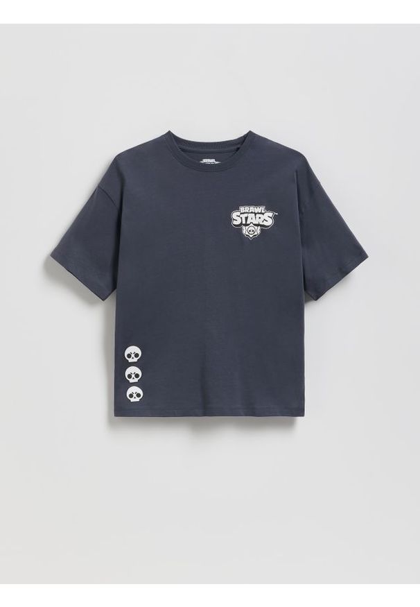Reserved - T-shirt Brawl Stars - granatowy. Kolor: niebieski. Materiał: bawełna, dzianina