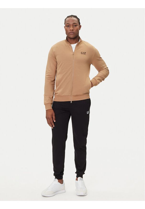 EA7 Emporio Armani Dres 8NPV60 PJVRZ M1013 Beżowy Regular Fit. Kolor: beżowy. Materiał: bawełna