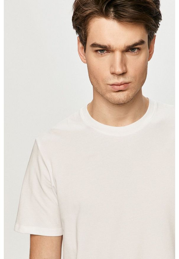 Ted Baker - T-shirt (3-pack). Okazja: na co dzień. Kolor: biały. Materiał: dzianina. Wzór: gładki. Styl: casual