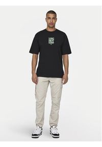 Only & Sons T-Shirt Kenny 22028736 Czarny Relaxed Fit. Kolor: czarny. Materiał: bawełna #8