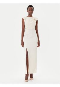 Rinascimento Sukienka wieczorowa CFC0020094002 Beżowy Slim Fit. Kolor: beżowy. Materiał: syntetyk. Styl: wizytowy #1