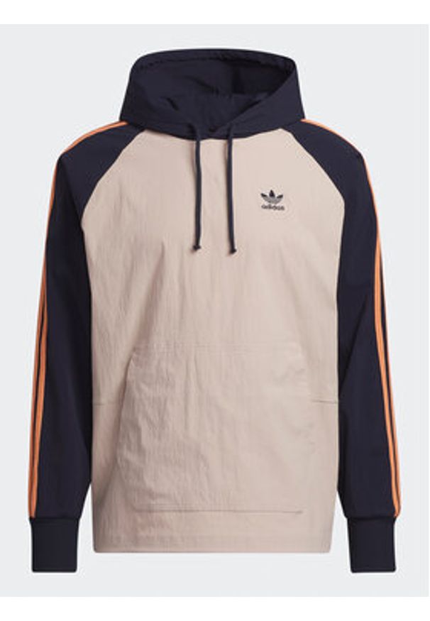 Adidas - adidas Bluza SST Hooded Windbreaker IC5537 Brązowy Regular Fit. Kolor: brązowy. Materiał: syntetyk