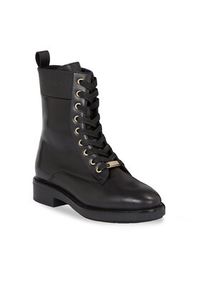 Calvin Klein Trapery Rubber Sole Combat Boot Lg Wl HW0HW01715 Czarny. Kolor: czarny. Materiał: skóra