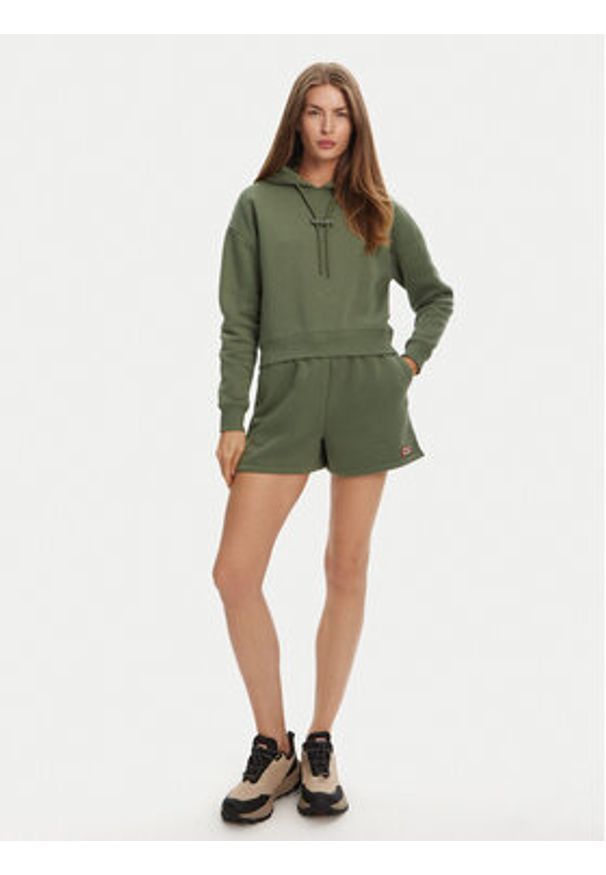 Hunter Bluza Liza HARW0044242 Khaki Cropped Fit. Kolor: brązowy. Materiał: syntetyk