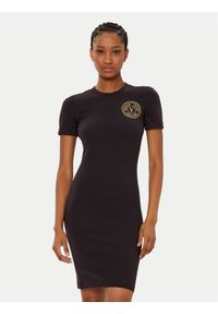 Versace Jeans Couture Sukienka codzienna 78HAOT00 Czarny Slim Fit. Okazja: na co dzień. Kolor: czarny. Materiał: bawełna. Typ sukienki: proste. Styl: casual