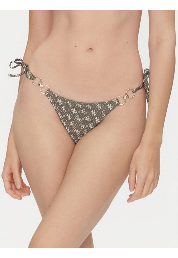 Guess Dół od bikini E5GO27 KCRL2 Zielony. Kolor: zielony. Materiał: syntetyk