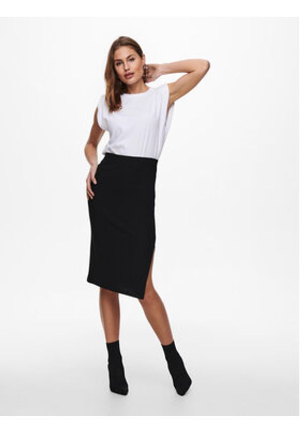 only - ONLY Spódnica ołówkowa 15233600 Czarny Slim Fit. Kolor: czarny. Materiał: syntetyk