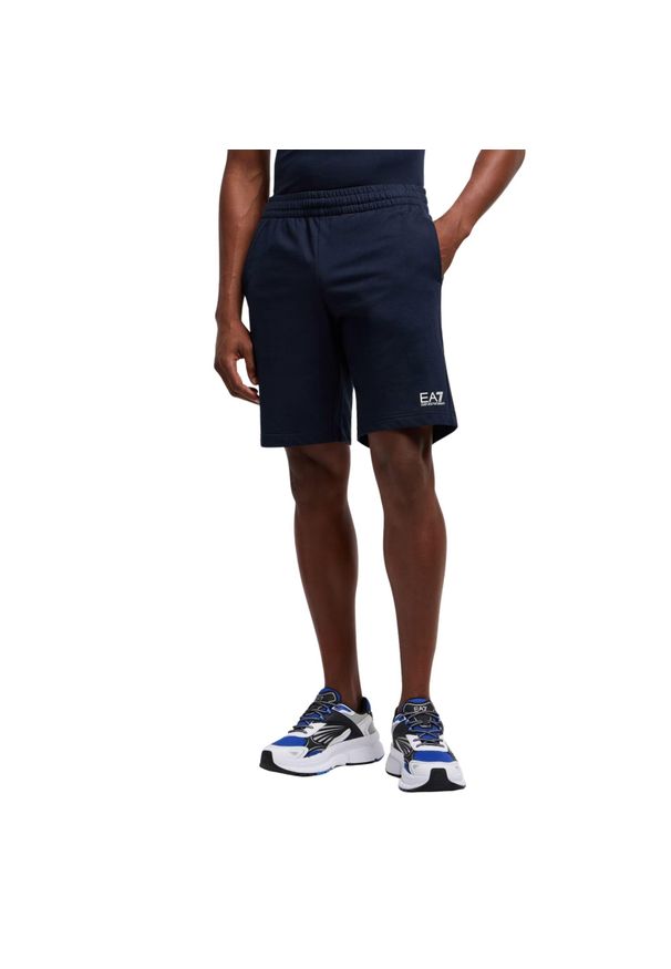 EA7 - Bermuda Core Identity Rozmiar S Niebieski - 8NPS65PJVRZ-1562. Kolor: niebieski. Materiał: bawełna