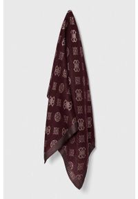 Guess chusta z domieszką wełny kolor bordowy wzorzysta. Kolor: czerwony. Materiał: wełna #1