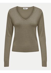 only - ONLY Sweter Venice 15333990 Brązowy Regular Fit. Kolor: brązowy. Materiał: wiskoza