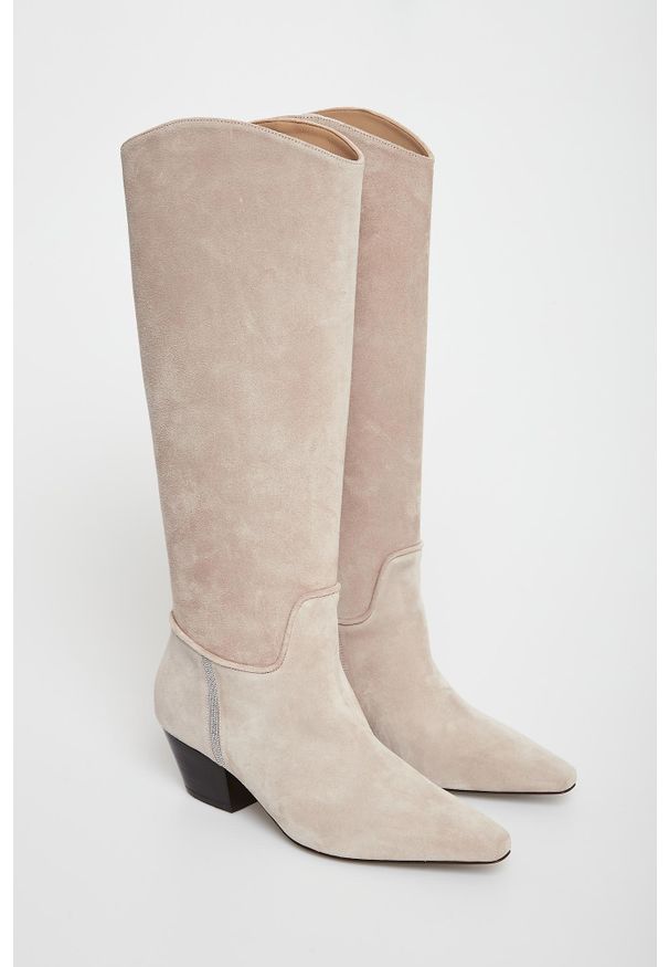 Kowbojki damskie skórzane PESERICO. Materiał: skóra