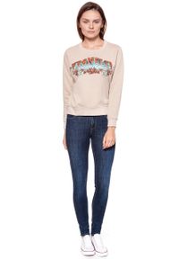 Wrangler - BLUZA WRANGLER DAMSKA BLUZA WRANGLER DAMSKA BEIGE MELE W6077IMWC. Wzór: kwiaty, nadruk #4