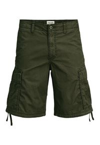 Jack & Jones Szorty materiałowe Cole Frank 12291369 Zielony Regular Fit. Kolor: zielony. Materiał: bawełna #8
