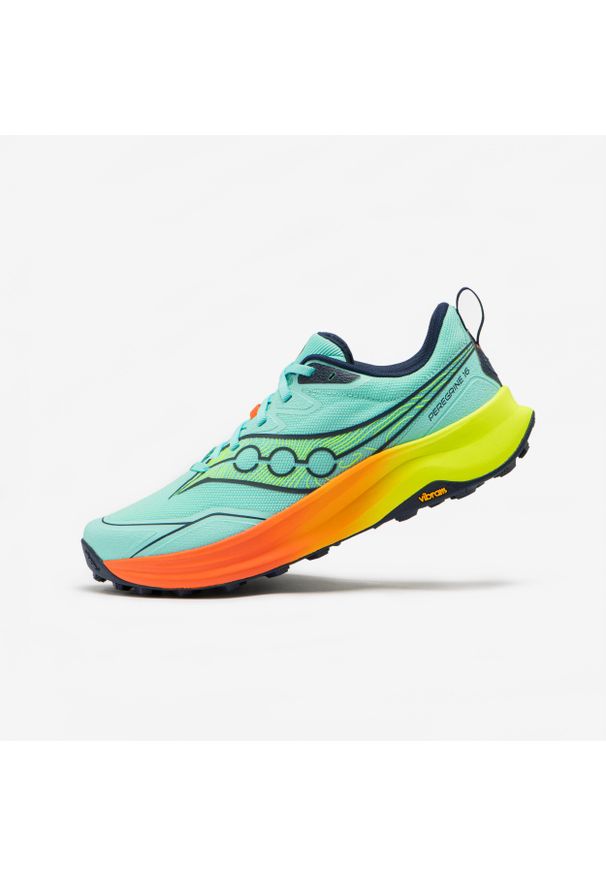 Buty do biegania w terenie męskie Saucony Peregrine 16. Kolor: pomarańczowy, żółty, wielokolorowy, zielony. Sport: bieganie
