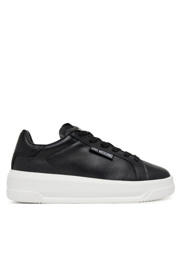 Love Moschino - LOVE MOSCHINO Sneakersy JA15195G1NIA300Z37 Czarny. Kolor: czarny. Materiał: skóra