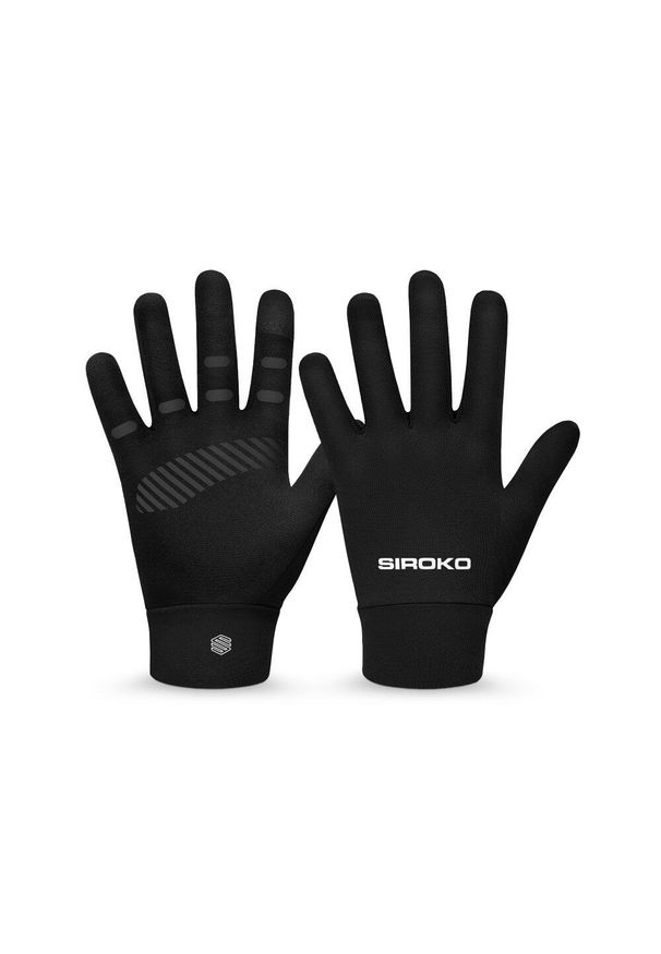 SIROKO - ęce rękawiczki kolarskie na przejściowe pory roku Kolarstwo Siroko K-Core Bar. Kolor: czarny. Materiał: tkanina, materiał. Sezon: wiosna, jesień. Sport: kolarstwo
