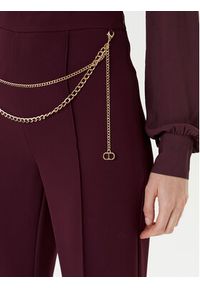 TwinSet - TWINSET Spodnie palazzo 252TP2281 Bordowy Wide Leg. Kolor: czerwony. Materiał: syntetyk #5