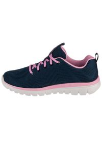 skechers - Buty do chodzenia damskie Skechers Graceful Get Connected. Zapięcie: sznurówki. Kolor: niebieski. Materiał: materiał, tkanina, syntetyk. Szerokość cholewki: normalna. Sport: turystyka piesza