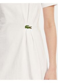 Lacoste Sukienka codzienna EF0583 Biały Regular Fit. Okazja: na co dzień. Kolor: biały. Materiał: bawełna. Typ sukienki: proste. Styl: casual #3