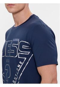 Guess T-Shirt Lugh Z4RI07 KC220 Niebieski Slim Fit. Kolor: niebieski. Materiał: syntetyk #2