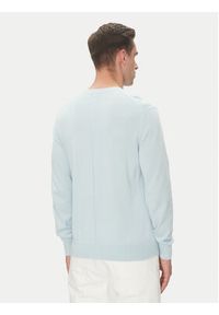 Calvin Klein Sweter LV040BM343 Niebieski Regular Fit. Kolor: niebieski. Materiał: bawełna #4