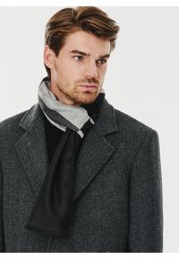 Pako Lorente - PAKO LOTRENTE – Szaro-czarny szal meski. Kolor: czarny, szary, wielokolorowy. Materiał: wiskoza. Sezon: zima, jesień. Styl: elegancki #3