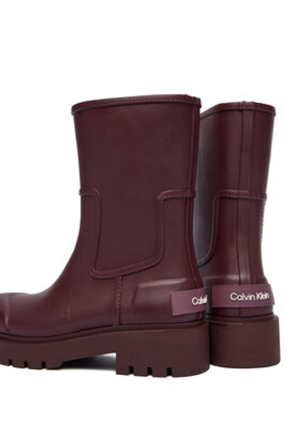 Calvin Klein Jeans Kalosze YW0YW02004 Bordowy. Kolor: czerwony. Materiał: guma