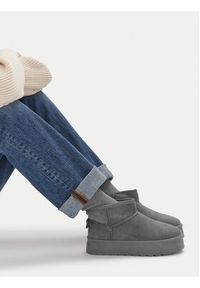 Jenny - JENNY Botki CEO-WSX23-01 Szary. Kolor: szary. Materiał: materiał #8