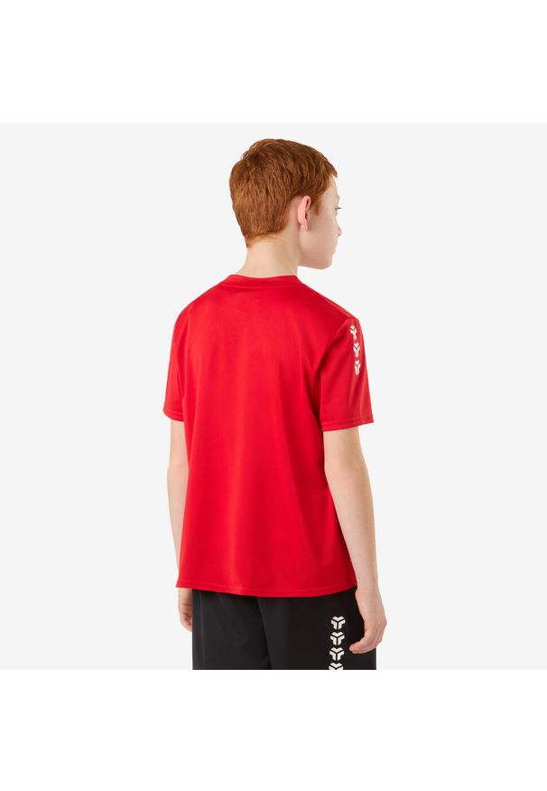 KIPSTA - Koszulka do piłki ręcznej dla dzieci Atorka H100. Kolor: czerwony. Materiał: poliester, materiał. Sport: fitness, piłka ręczna