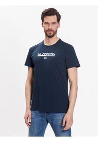 La Martina T-Shirt VMR010 JS206 Granatowy Regular Fit. Kolor: niebieski. Materiał: bawełna #1
