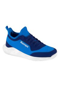 KEMPA - Dziecięce buty halowe Kempa Kourtfly. Kolor: niebieski, wielokolorowy, biały. Sport: piłka ręczna