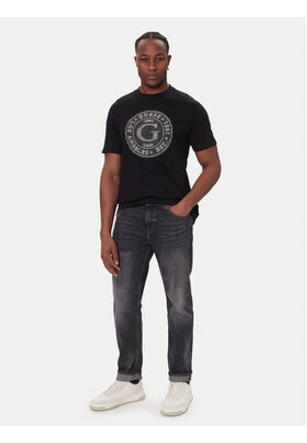 Guess T-Shirt M5BI15 K8FQ4 Czarny Regular Fit. Kolor: czarny. Materiał: bawełna