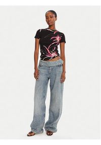 Desigual T-Shirt Lala 25WWTK16 Czarny Regular Fit. Kolor: czarny. Materiał: wiskoza #4